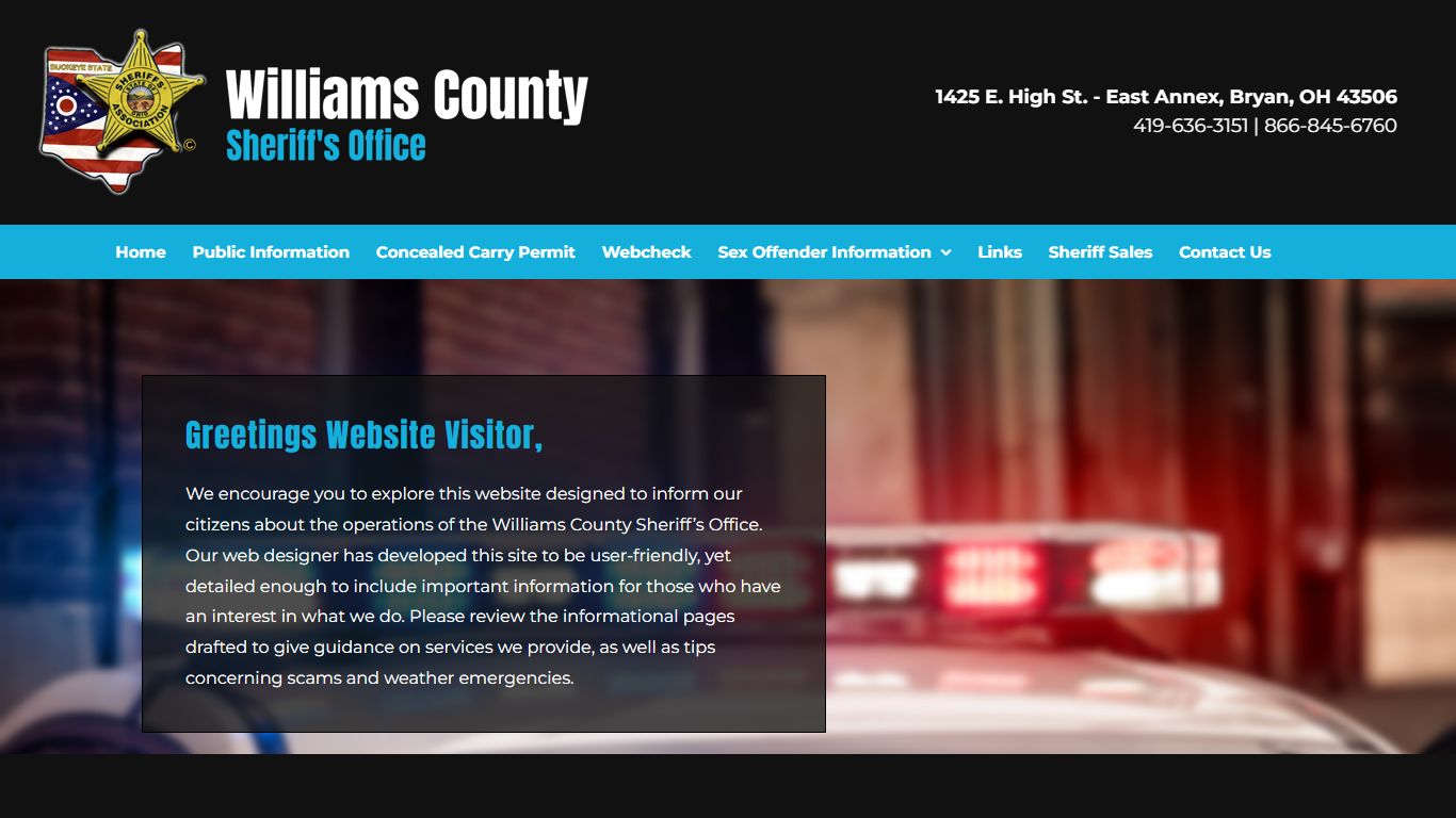 Williams County Sheriff's Office – Dedicated to serving and protecting ...